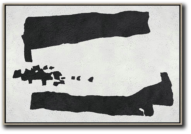 Canvas Paintings For Sale,Oversized Horizontal Minimal Art On Canvas - Abstract Art Decor,Contemporary Painting